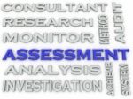 3d Image Assessment  Issues Concept Word Cloud Background Stock Photo