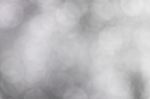 Abstract White And Gray Bokeh Background Stock Photo