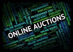 Online Auctions Indicating World Wide Web And Website Stock Photo