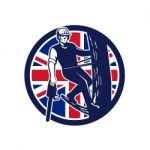 British Arborist Union Jack Flag Icon Stock Photo