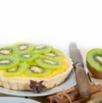 Kiwi  Pie Tart And Spices Stock Photo