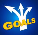 Goals Arrows Shows Targeting Direction And Aspirations Stock Photo