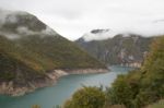 Top View Of The River Piva Canyon Stock Photo