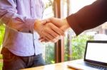 Two Business Men Shaking Hands Stock Photo