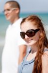 Couple At The Beach Stock Photo