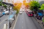 Cctv On The Road In The City Stock Photo