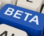 Beta Key Shows Development Or Demo Version Stock Photo