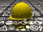 Yellow Hard Hat Stock Photo