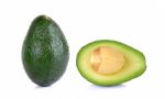 Avocado Isolated On The White Background Stock Photo