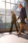 Women On Business Trip Stock Photo