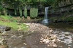 View Of Askrigg Waterfall In The Yorkshire Dales National Park Stock Photo