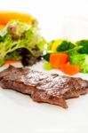 Juicy Bbq Grilled Rib Eye ,ribeye Steak And Vegetables Stock Photo