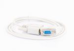 Vga Cables Connector With White Cord Stock Photo