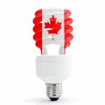 Flag Of  Canada On Bulb Stock Photo