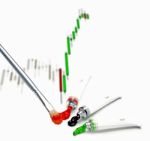 Japanese Candlestick Chart Stock Photo