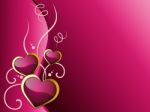 Hearts Background Shows Romantic And Passionate Love
 Stock Photo