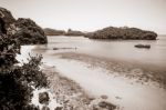 Sepia Color Ko Wua Talap Island Stock Photo