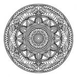 Outline Mandala Decorative Round Ornament, Hand Drawn Style - Ve Stock Photo