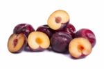 Violet Plums Stock Photo