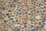 Decorative Floor Pattern Of Gravel Stones, Gravel Texture Background Stock Photo