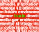 Trade Word Means Business Commerce Buying And Selling Stock Photo