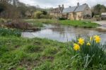 Scenic View Of Upper Slaughter Village Stock Photo