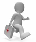 First Aid Shows General Practitioner And Accident 3d Rendering Stock Photo