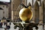 Small Fountain Outside The New Royal Palace In Prague Stock Photo