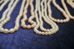 White Pearl Necklace Stock Photo