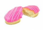 Sweet Donut With Pink Icing Stock Photo