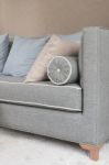 Classic Grey Sofa With Pillows Stock Photo