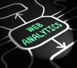 Web Analytics Arrows Means Collecting And Analyzing Internet Dat Stock Photo