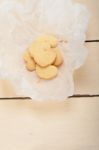 Heart Shaped Shortbread Valentine Cookies Stock Photo