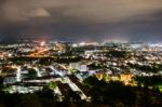 High Angle View Phuket Province At Night Stock Photo