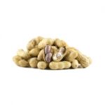 Dried Peanuts On White Background Stock Photo