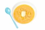 Corn Soup Isolated Stock Photo