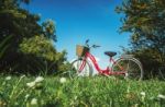 Red Bicycle Stock Photo