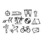 Set Of Travel Icon Stock Photo