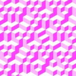 Pink Geometric Volume Seamless Pattern Background 003 Stock Photo