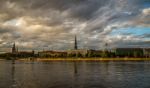 Panorama Of Old Riga City Stock Photo