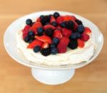 Berries in pedestal Bowl Stock Photo