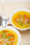 Syrian Barley Broth Soup Aleppo Style Stock Photo