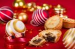 Traditional Christmas Mince Pies Stock Photo