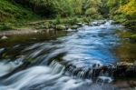 Bridge Over The East Lyn River Near Lynmouth In Devon On Stock Photo