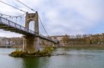 Bridge Over A River In France Stock Photo