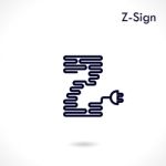 Creative Z- Letter Icon Abstract Logo Design  Template Stock Photo