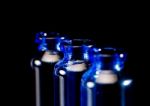 Blue Vials Stock Photo