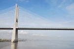 Vasco Da Gama Bridge In Lisbon, Portugal Stock Photo