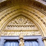 Rose Window Weinstmister  Abbey In London Old Church Door And Ma Stock Photo