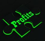 Profits Puzzle Showing Monetary Incomes Stock Photo